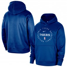 Philadelphia 76ers Nike Royal 2024/25 Spotlight On-Court Practice Performance Pullover Hoodie