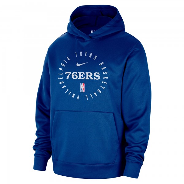 Philadelphia 76ers Nike Royal 2024/25 Spotlight On-Court Practice Performance Pullover Hoodie