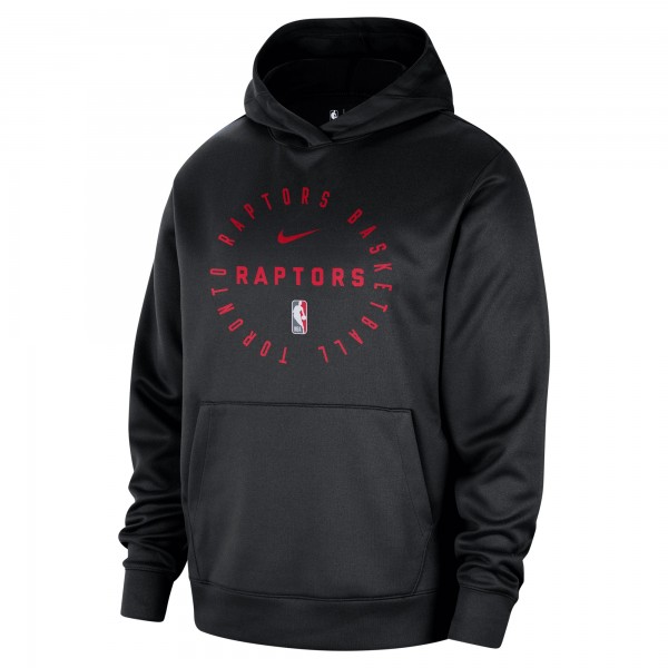 Toronto Raptors Nike Black 2024/25 Spotlight On-Court Practice Performance Pullover Hoodie
