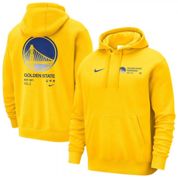 Толстовка Golden State Warriors Nike Courtside Club - Gold