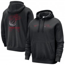Толстовка Miami Heat Nike Black Courtside Club