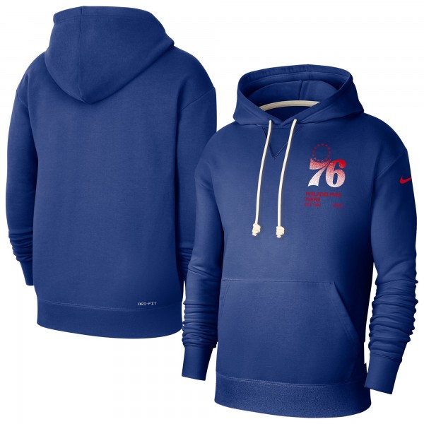 Philadelphia 76ers Nike Royal Courtside Standard Issue Premium Performance Pullover Hoodie
