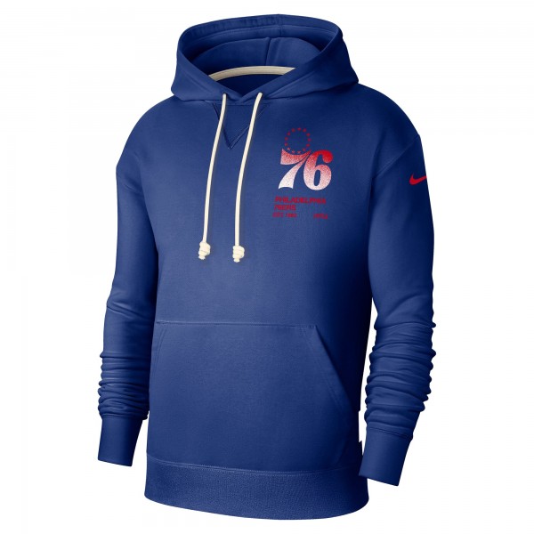 Philadelphia 76ers Nike Royal Courtside Standard Issue Premium Performance Pullover Hoodie