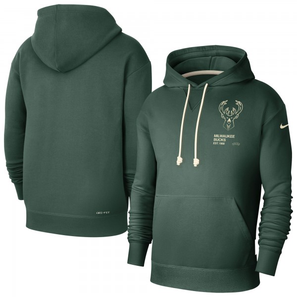 Толстовка Milwaukee Bucks Nike Courtside Standard Issue Premium Performance - Hunter Green