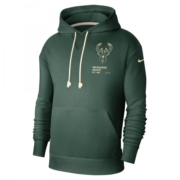 Толстовка Milwaukee Bucks Nike Courtside Standard Issue Premium Performance - Hunter Green
