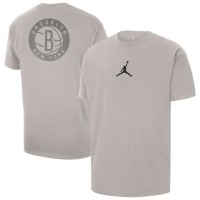 Футболка Brooklyn Nets Jordan Brand Statement Edition Jumpman Flight Heavyweight - Stone