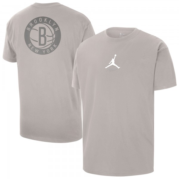 Футболка Brooklyn Nets Jordan Brand Statement Edition Jumpman Flight Heavyweight - Stone