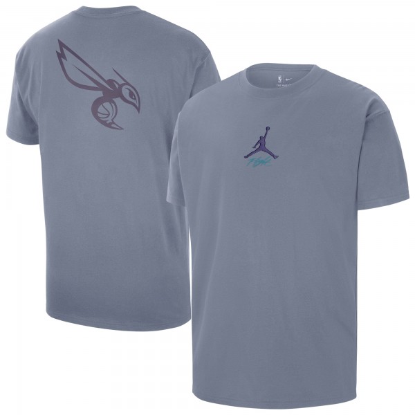 Футболка Charlotte Hornets Jordan Brand Statement Edition Jumpman Flight Heavyweight - Blue