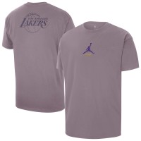 Футболка Los Angeles Lakers Jordan Brand Purple Statement Edition Jumpman Flight Heavyweight