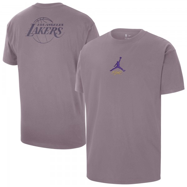 Футболка Los Angeles Lakers Jordan Brand Statement Edition Jumpman Flight Heavyweight - Purple