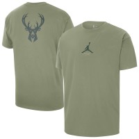 Футболка Milwaukee Bucks Jordan Brand Statement Edition Jumpman Flight Heavyweight - Green