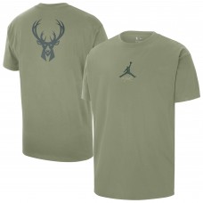Футболка Milwaukee Bucks Jordan Brand Statement Edition Jumpman Flight Heavyweight - Green