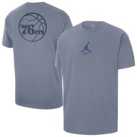 Philadelphia 76ers Jordan Brand Blue Statement Edition Jumpman Flight Heavyweight T-Shirt