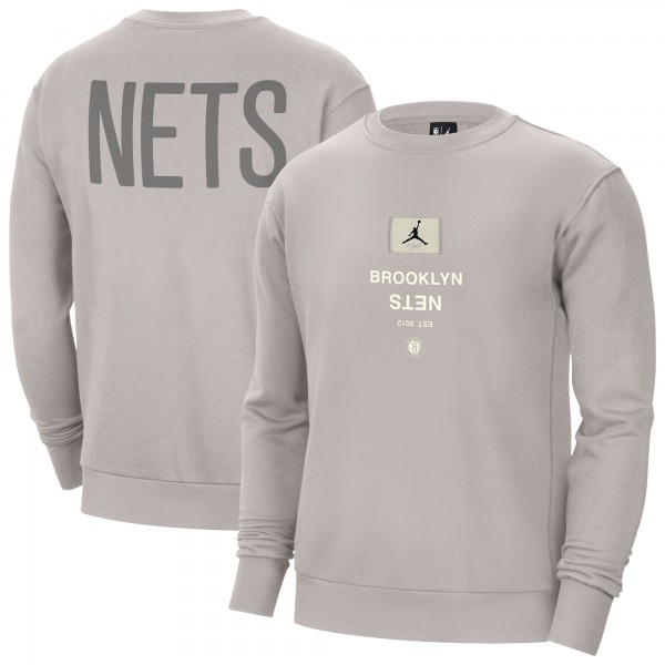 Кофта Brooklyn Nets Jordan Brand Courtside Statement Edition Heavyweight - Stone