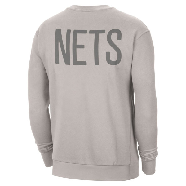 Свитшот Brooklyn Nets Jordan Brand Stone Courtside Statement Edition Heavyweight Pullover