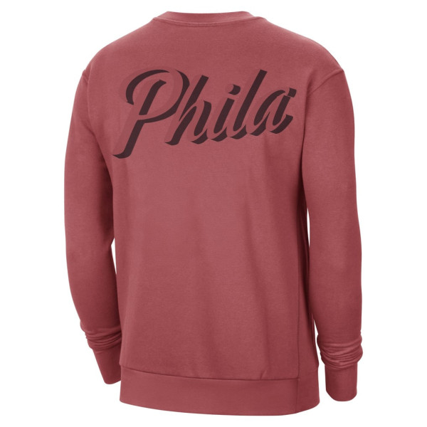 Свитшот Philadelphia 76ers Jordan Brand Red Courtside Statement Edition Heavyweight Pullover
