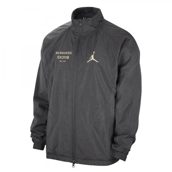 Кофта на молнии Milwaukee Bucks Jordan Brand Courtside Statement Edition Jumpman Jam - Gray