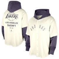 Толстовка Los Angeles Lakers Jordan Brand Courtside Statement Edition MVP Jersey - Cream/Purple