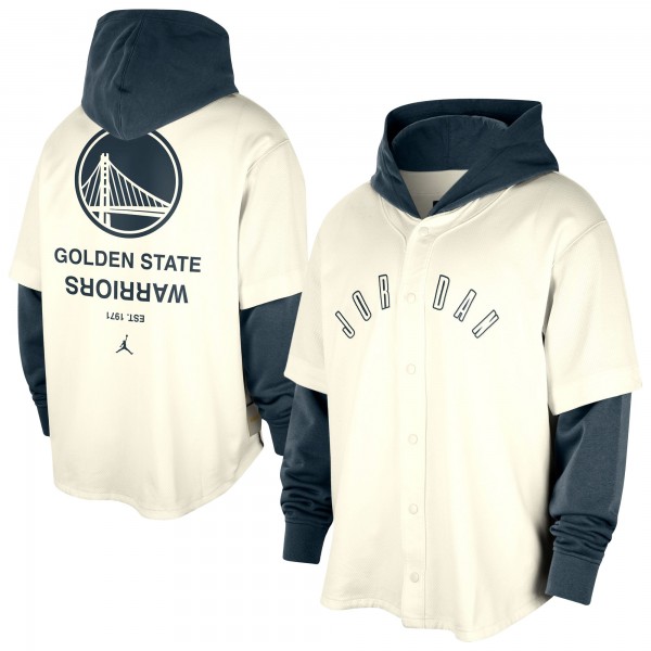 Толстовка Golden State Warriors Jordan Brand Courtside Statement Edition MVP Jersey - Cream/Navy
