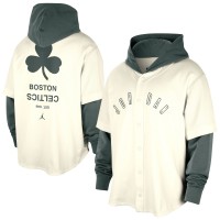 Толстовка Boston Celtics Jordan Brand Courtside Statement Edition MVP Jersey - Cream/Green