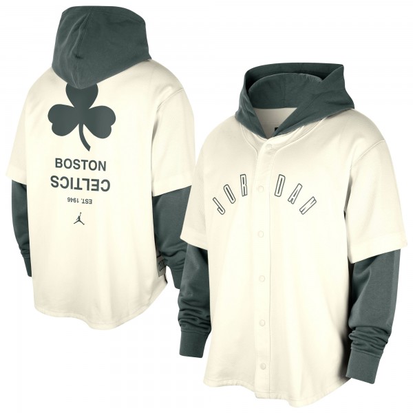 Толстовка Boston Celtics Jordan Brand Courtside Statement Edition MVP Jersey - Cream/Green