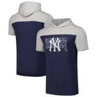 New York Yankees New Era Navy Active Brushed Hoodie T-Shirt
