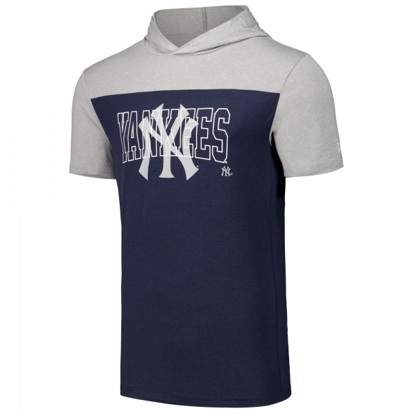 New York Yankees New Era Navy Active Brushed Hoodie T-Shirt