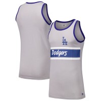 Los Angeles Dodgers New Era Gray Jersey Ringer Tank Top