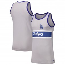 Los Angeles Dodgers New Era Gray Jersey Ringer Tank Top