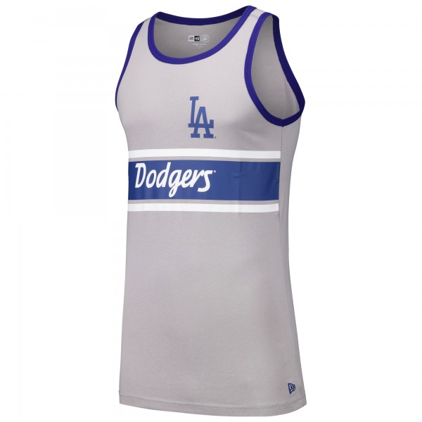 Los Angeles Dodgers New Era Gray Jersey Ringer Tank Top