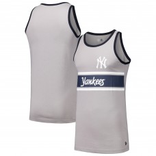 New York Yankees New Era Gray Jersey Ringer Tank Top