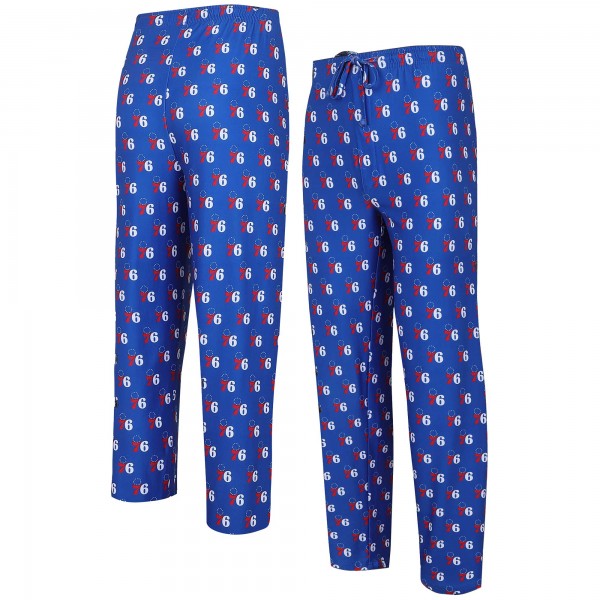Philadelphia 76ers Concepts Sport Royal Gauge Allover Print Pants