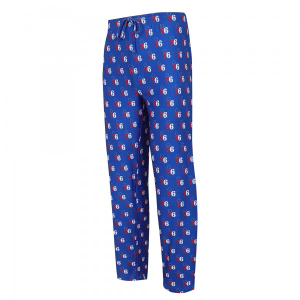 Philadelphia 76ers Concepts Sport Royal Gauge Allover Print Pants