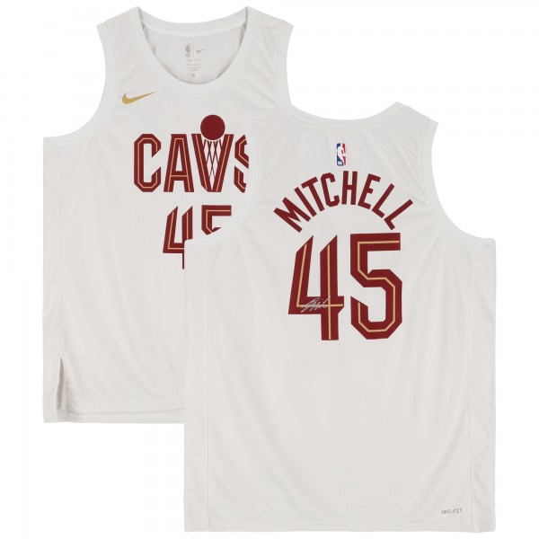 Donovan Mitchell Cleveland Cavaliers Autographed Fanatics Authentic White Nike 2022-2023 Association Edition Swingman Jersey