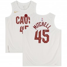 Donovan Mitchell Cleveland Cavaliers Autographed Fanatics Authentic White Nike 2022-23 Association Edition Swingman Jersey with Spida Inscription
