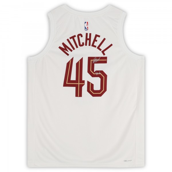 Donovan Mitchell Cleveland Cavaliers Autographed Fanatics Authentic White Nike 2022-23 Association Edition Swingman Jersey with Spida Inscription