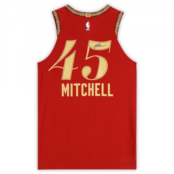 Donovan Mitchell Cleveland Cavaliers Autographed Fanatics Authentic Wine Nike 2023-24 City Edition Swingman Jersey