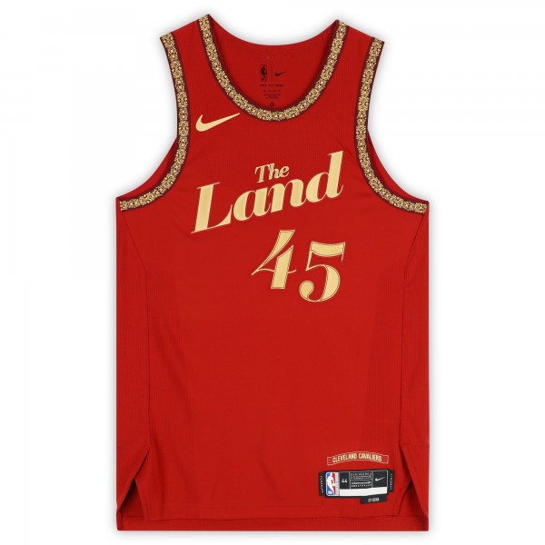 Donovan Mitchell Cleveland Cavaliers Autographed Fanatics Authentic Wine Nike 2023-24 City Edition Swingman Jersey