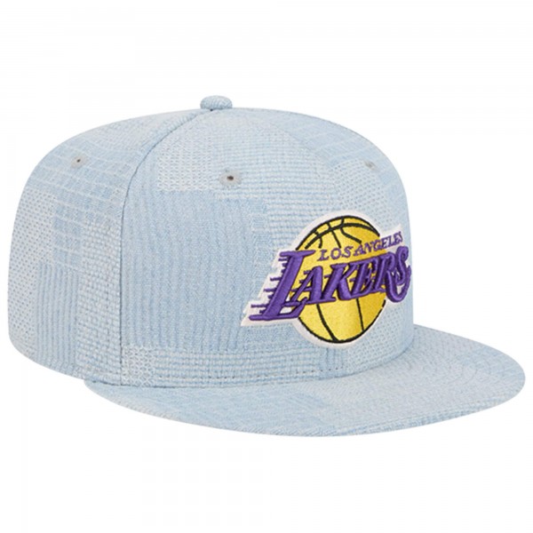 Бейсболка Los Angeles Lakers New Era Injection Denim Patchwork 9FIFTY - Denim