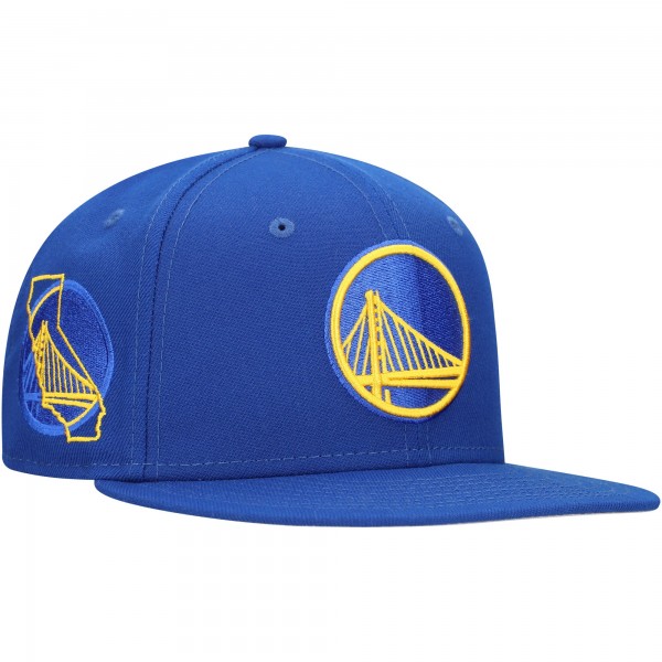 Бейсболка Golden State Warriors New Era Injection State Outline 9FIFTY - Royal