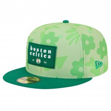 Бейсболка Boston Celtics New Era Palm Fronds 2-Tone 59FIFTY - Kelly Green