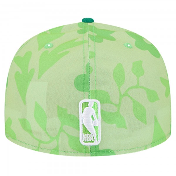 Бейсболка Boston Celtics New Era Palm Fronds 2-Tone 59FIFTY - Kelly Green