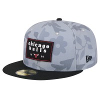 Бейсболка Chicago Bulls New Era Palm Fronds 2-Tone 59FIFTY - Gray