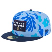 Бейсболка Denver Nuggets New Era Blue Palm Fronds 2-Tone 59FIFTY