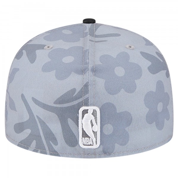 Бейсболка Miami Heat New Era Gray Palm Fronds 2-Tone 59FIFTY