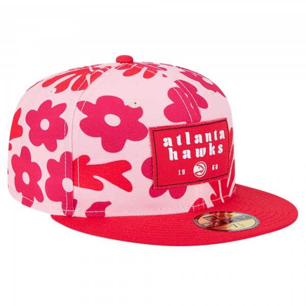 Бейсболка Atlanta Hawks New Era Palm Fronds 2-Tone 59FIFTY - Red