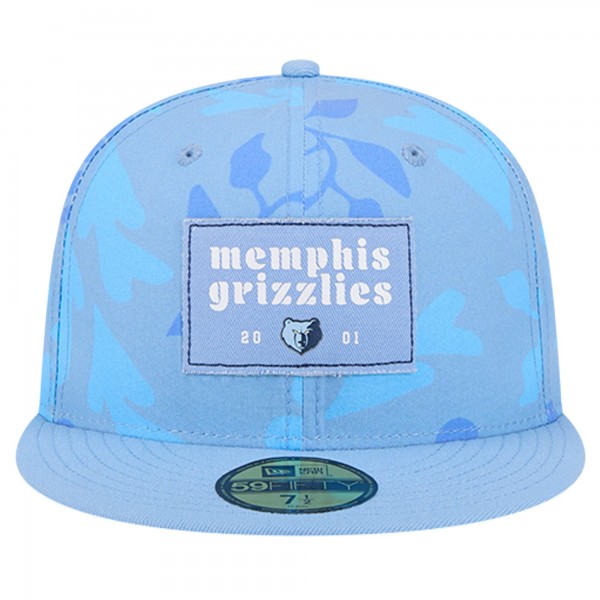 Бейсболка Memphis Grizzlies New Era Palm Fronds 2-Tone 59FIFTY - Blue