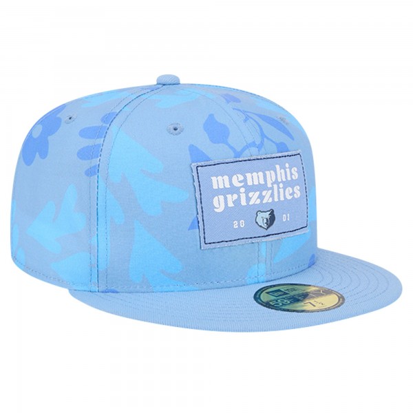 Бейсболка Memphis Grizzlies New Era Palm Fronds 2-Tone 59FIFTY - Blue