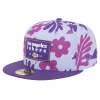 Бейсболка Los Angeles Lakers New Era Palm Fronds 2-Tone 59FIFTY - Purple