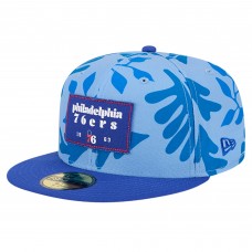Бейсболка Philadelphia 76ers New Era Royal Palm Fronds 2-Tone 59FIFTY